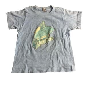 Super old faded vintage Hans Solo Star Wars T shirt Little boys Size 5/6 Blue